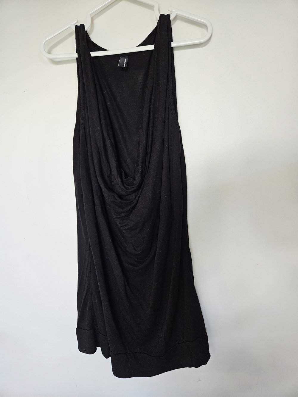 VERO MODA Kura Waterfall Cowl Neck Sleeveless Top Black Size M🔥